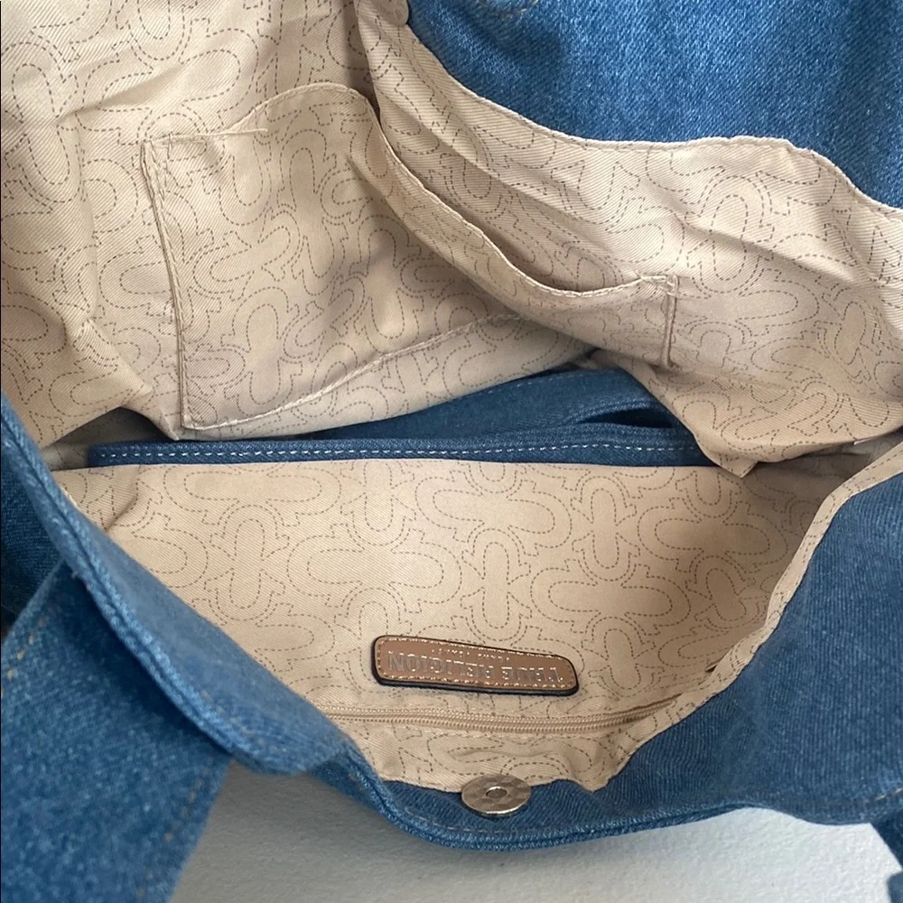 True Religion Blue Denim Tote with Slouchy Design - Picture 9 of 12